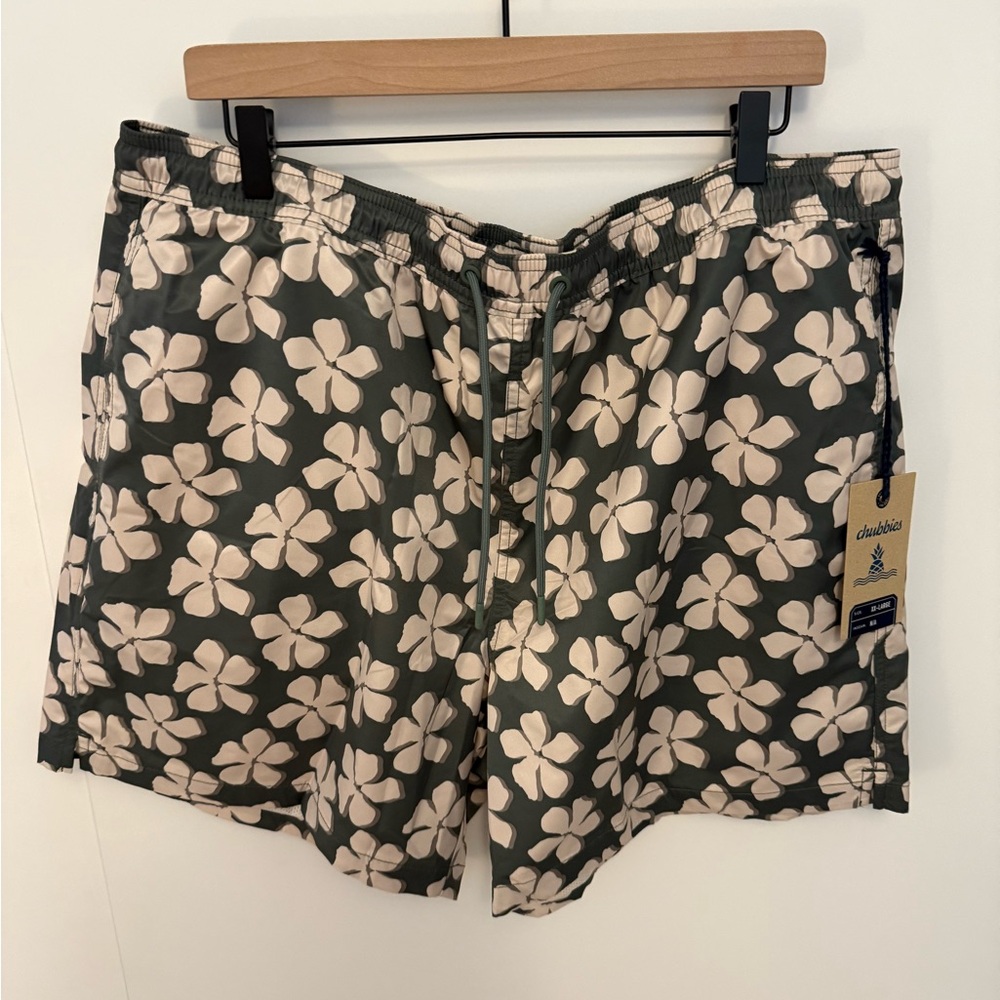 Chubbies Dark Green Floral Shorts